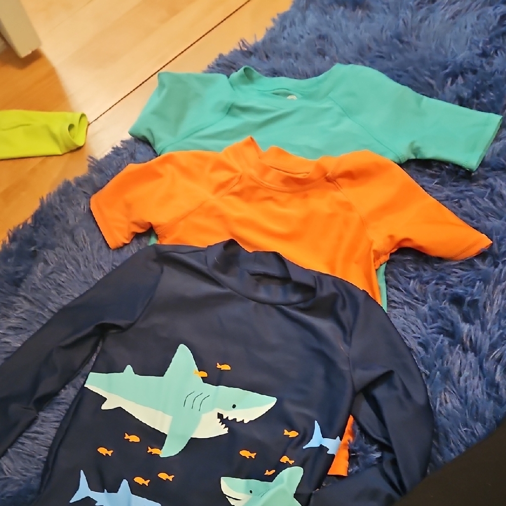 Carter's Kids Swim Rashguard Set - Navy, Orange, Teal